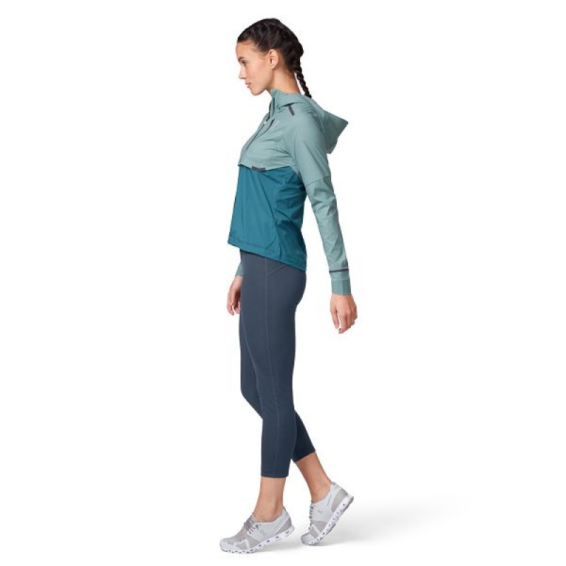 Green Women's On Running Weather Jackets | 9164875_PH