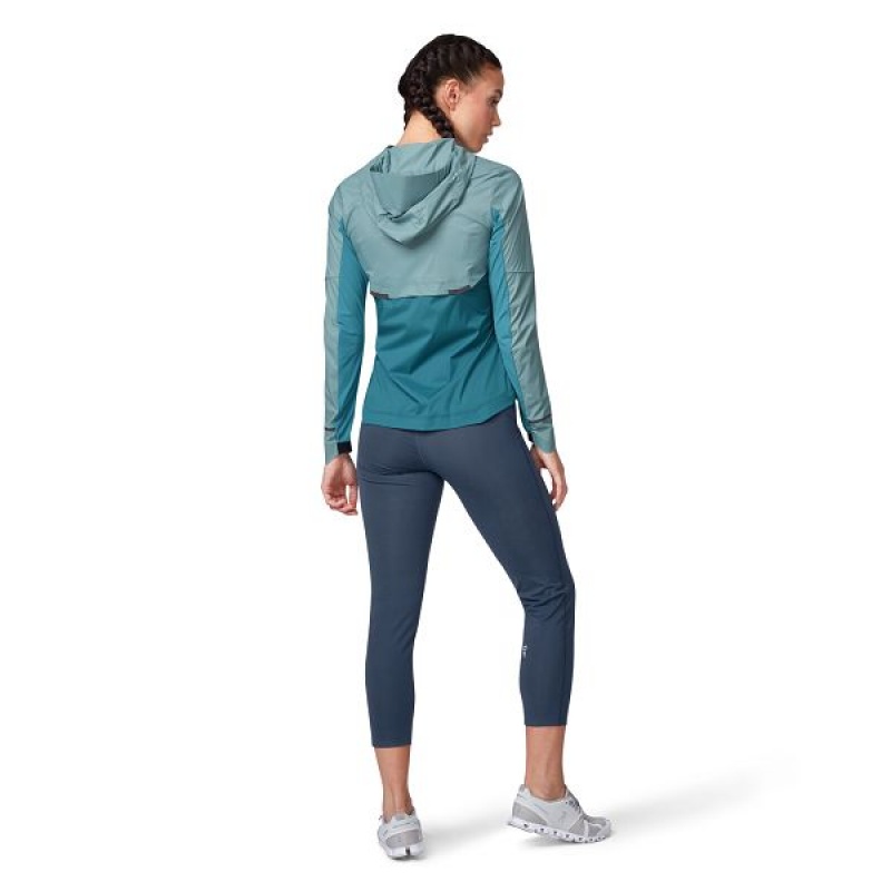 Green Women's On Running Weather Jackets | 9164875_PH