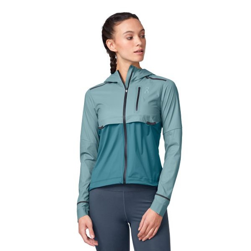 Green Women\'s On Running Weather Jackets | 9164875_PH