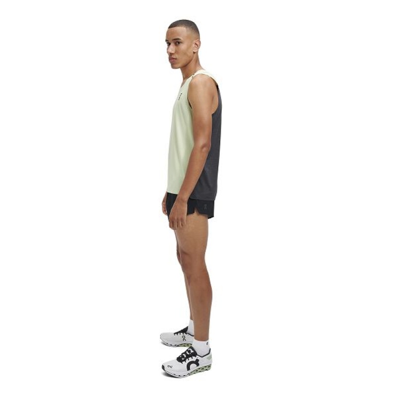 Green / Black Men's On Running Tank-T Tanks | 5930487_PH