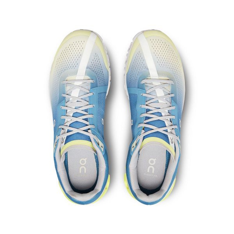 Green / Blue Men's On Running Cloudflow Road Running Shoes | 1082963_PH