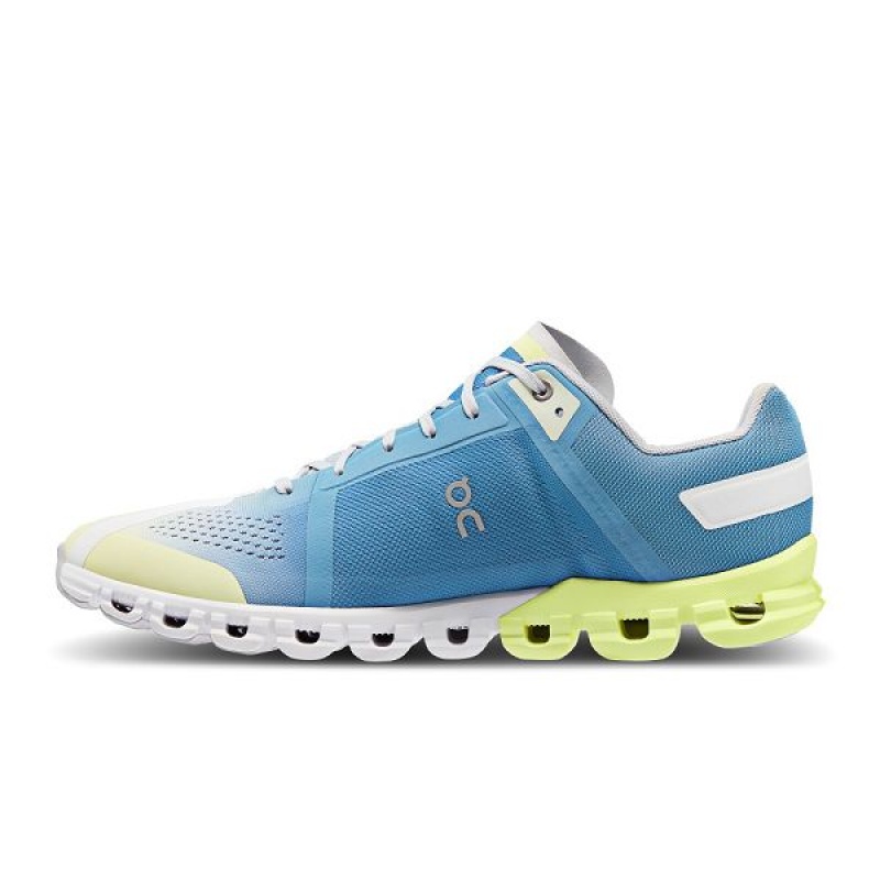 Green / Blue Men's On Running Cloudflow Road Running Shoes | 1082963_PH