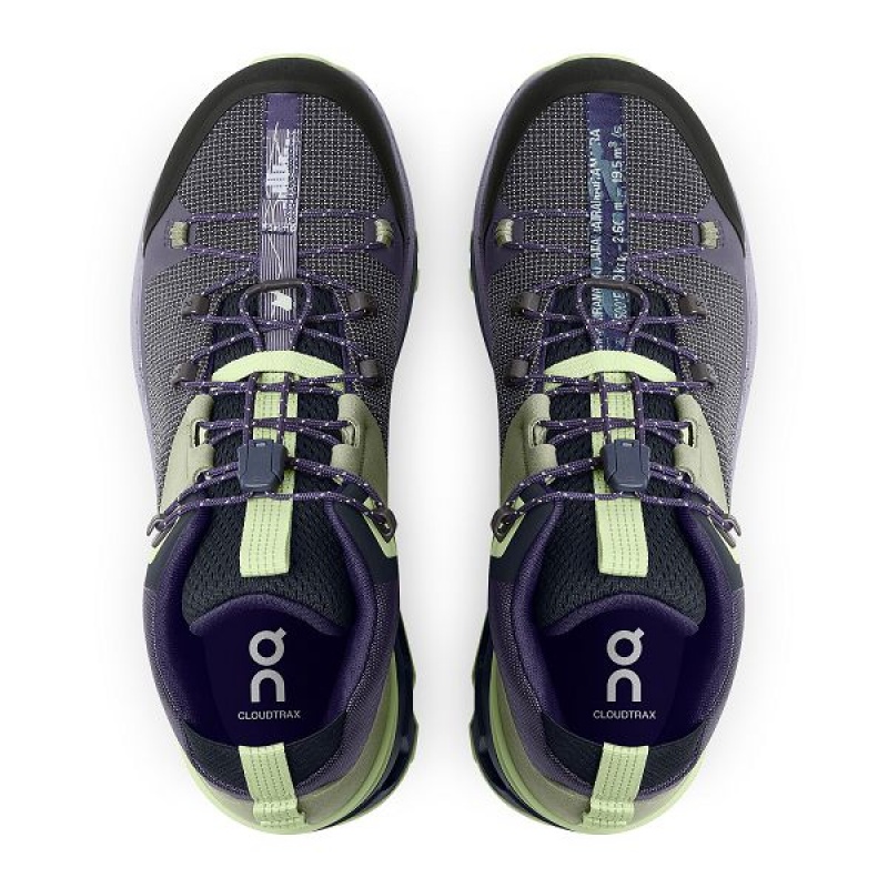 Green / Lavender Women's On Running Cloudtrax Hiking Boots | 9246351_PH