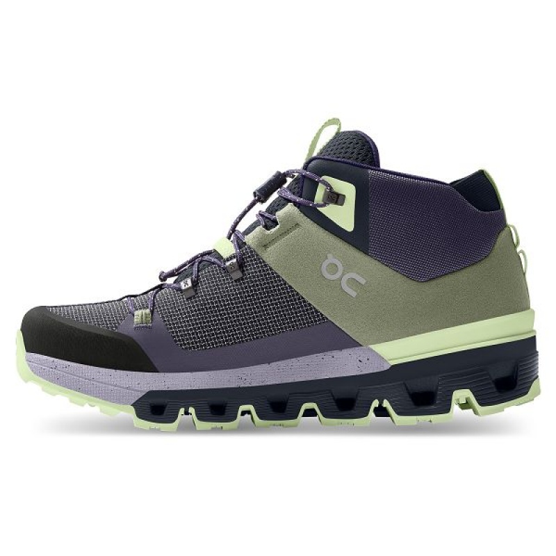 Green / Lavender Women's On Running Cloudtrax Hiking Boots | 9246351_PH