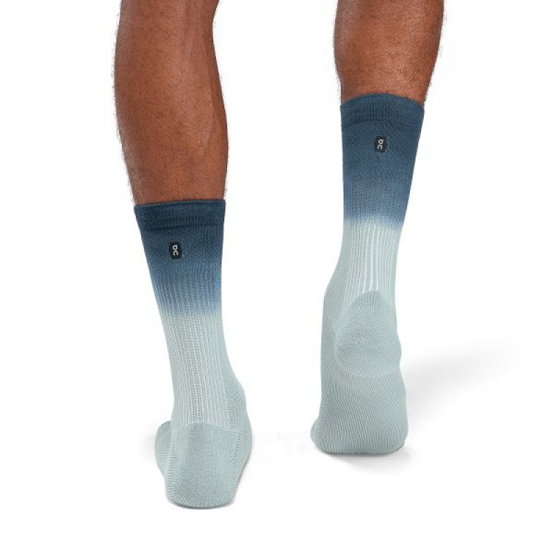 Green / Navy Men's On Running All-Day Socks | 9346152_PH