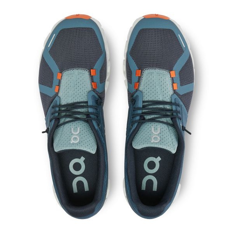 Green / Navy Men's On Running Cloud 5 Push Sneakers | 9154368_PH