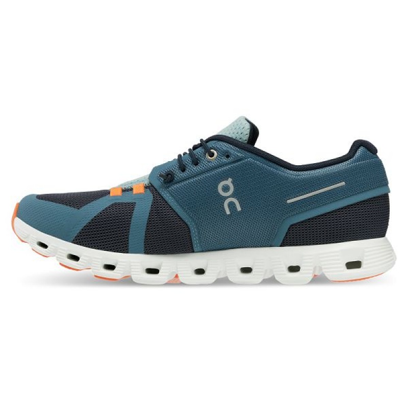 Green / Navy Men's On Running Cloud 5 Push Sneakers | 9154368_PH