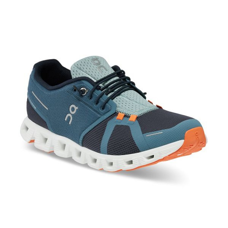 Green / Navy Men's On Running Cloud 5 Push Sneakers | 9154368_PH