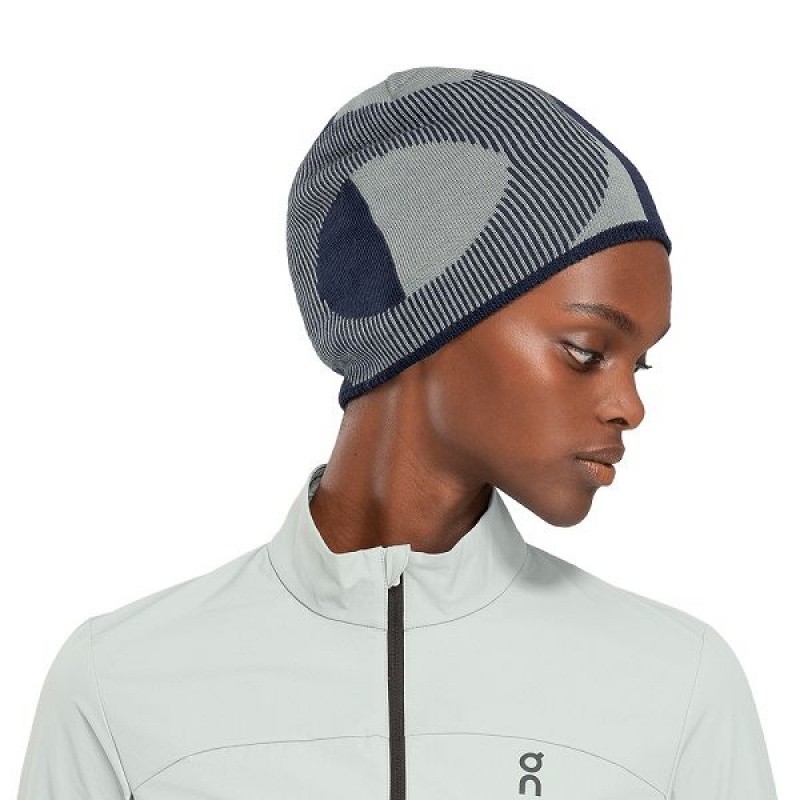 Green / Navy Men's On Running Explorer Merino Beanie | 2473618_PH