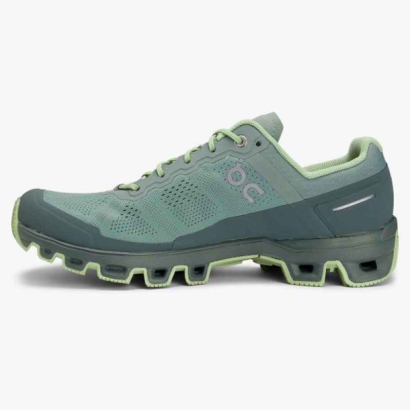 Green / Olive Women's On Running Cloudventure 2 Hiking Shoes | 1576328_PH