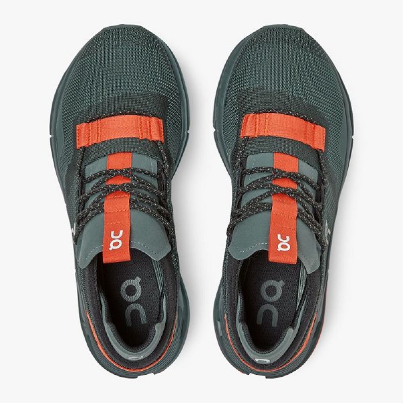 Green / Orange Women's On Running Cloudnova Sneakers | 1832549_PH