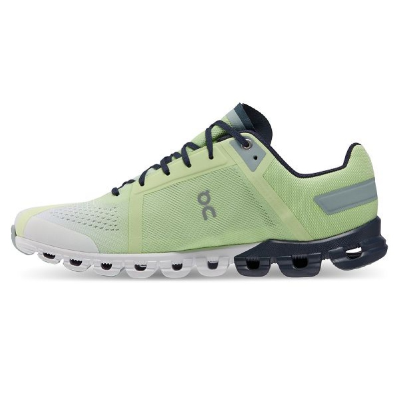 Green / White Men's On Running Cloudflow Road Running Shoes | 8571920_PH