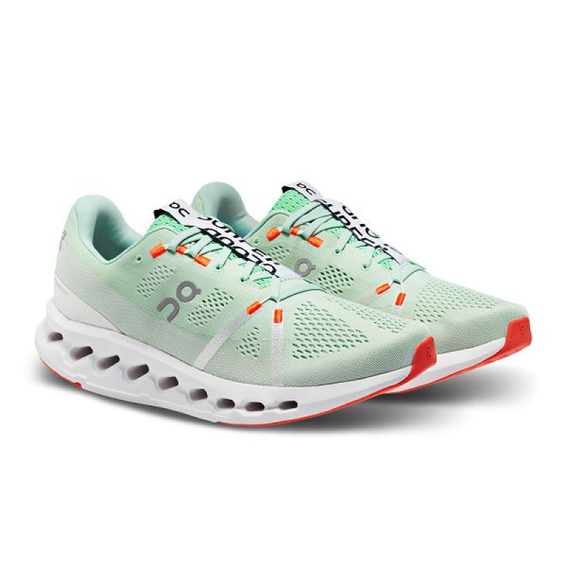 Green / White Men's On Running Cloudsurfer Road Running Shoes | 9850741_PH