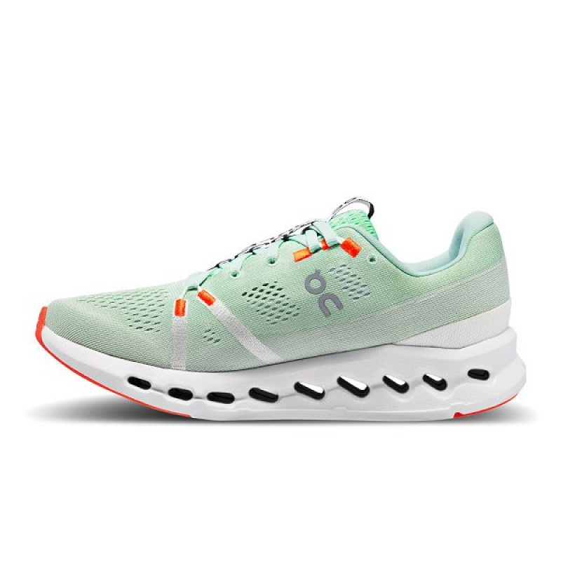 Green / White Women's On Running Cloudsurfer Road Running Shoes | 6701548_PH