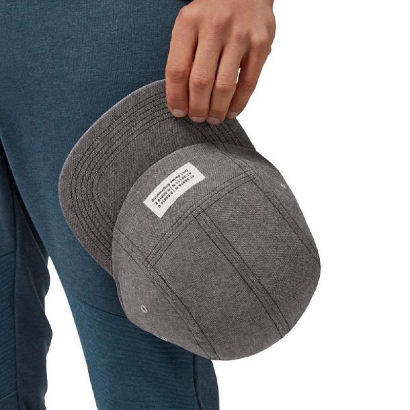 Grey Men's On Running 5 Panel Caps | 3076159_PH