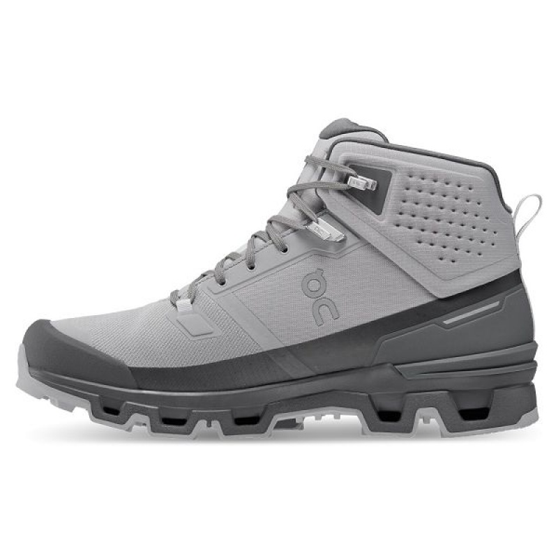 Grey Men's On Running Cloudrock 2 Waterproof Hiking Boots | 8431927_PH