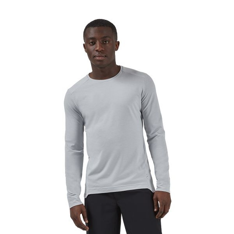 Grey Men\'s On Running Comfort Long-T T Shirts | 5879631_PH