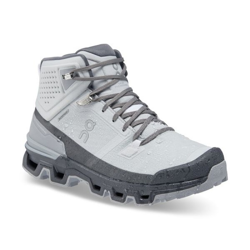 Grey Women's On Running Cloudrock 2 Waterproof Hiking Boots | 8635140_PH