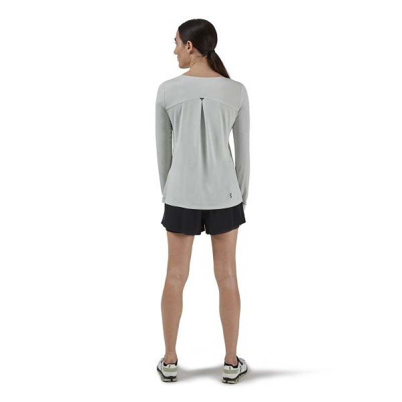 Grey Women's On Running Performance Long-T T Shirts | 5641723_PH