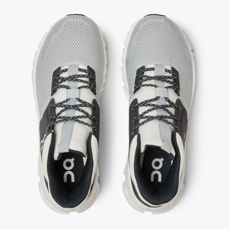 Grey / Black Men's On Running Cloud Hi Edge Sneakers | 5267043_PH