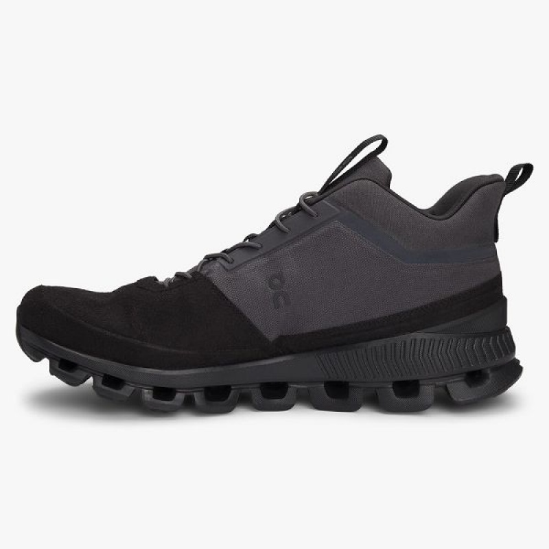 Grey / Black Men's On Running Cloud Hi Sneakers | 6748153_PH