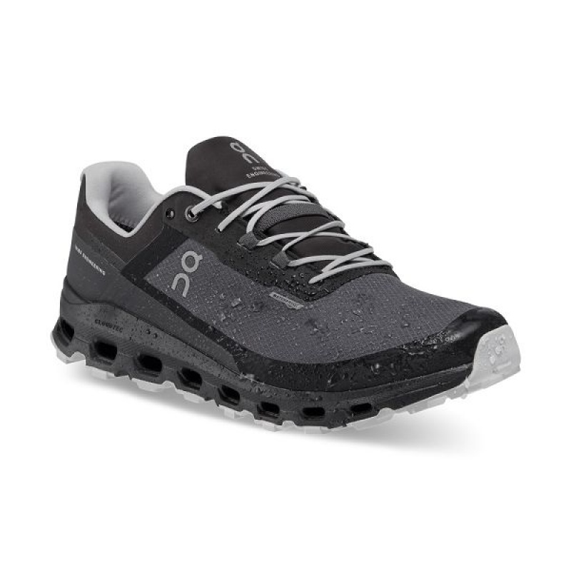 Grey / Black Men's On Running Cloudvista Waterproof Trail Running Shoes | 863125_PH