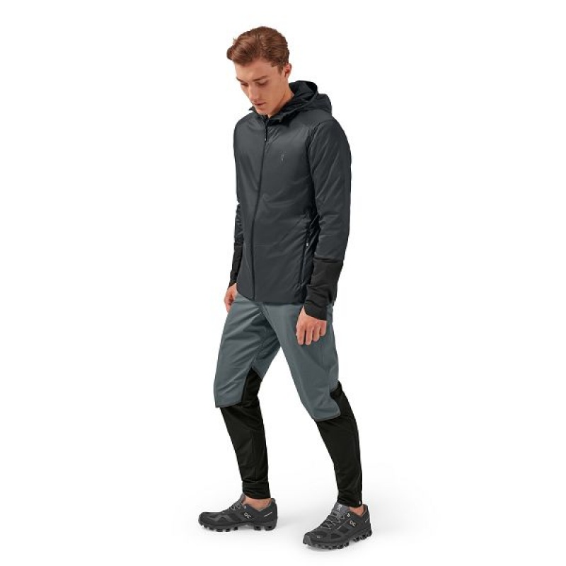 Grey / Black Men's On Running Insulator Jackets | 8571049_PH