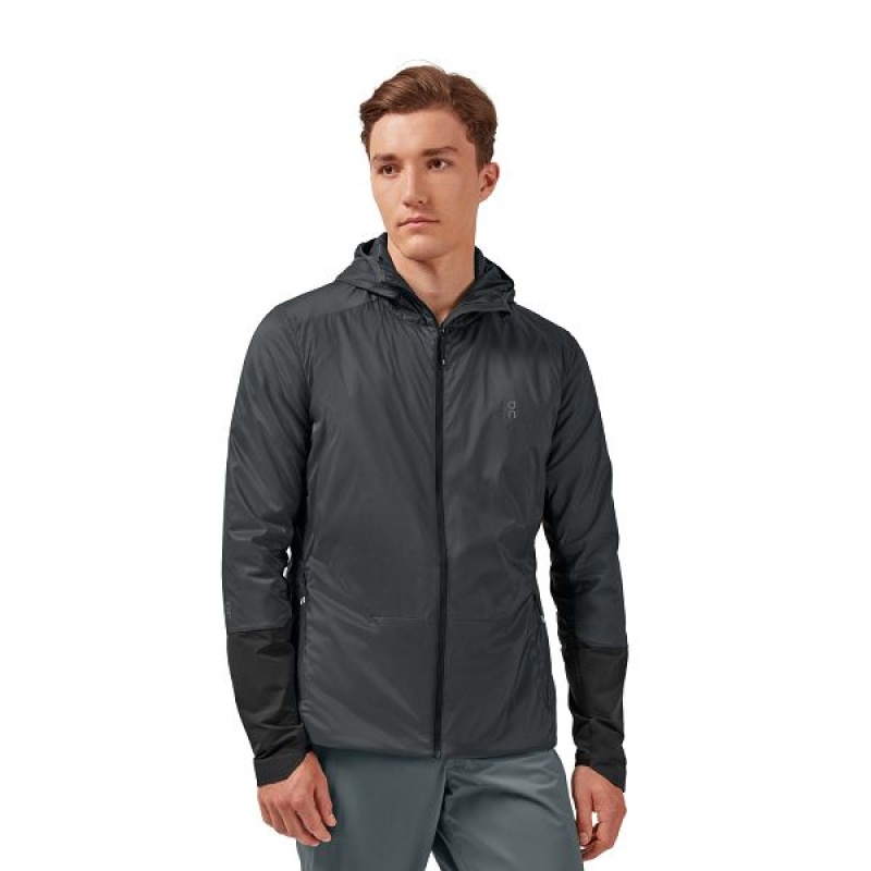 Grey / Black Men\'s On Running Insulator Jackets | 8571049_PH