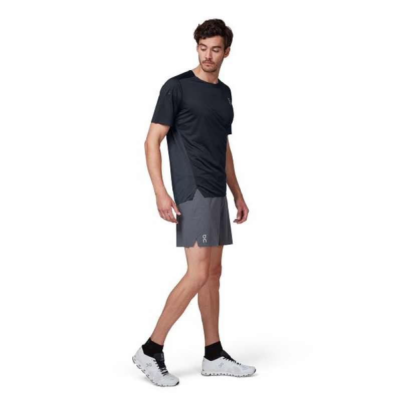 Grey / Black Men's On Running Lightweight 1 Shorts | 9178206_PH