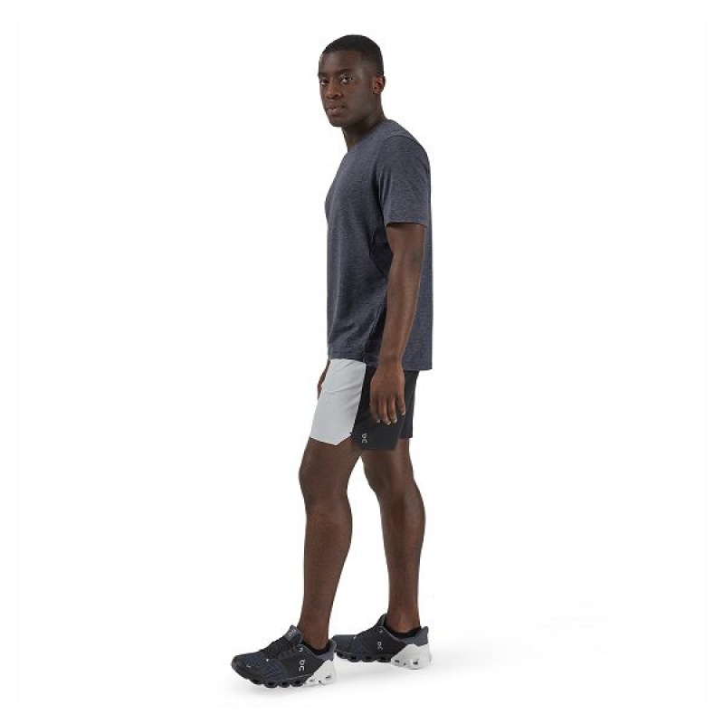 Grey / Black Men's On Running Lightweight 2 Shorts | 8593214_PH