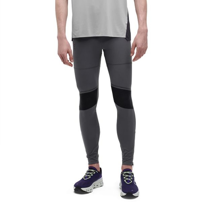 Grey / Black Men\'s On Running Long 2 Pants | 4987023_PH