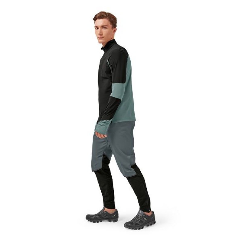 Grey / Black Men's On Running Waterproof Pants | 1487056_PH