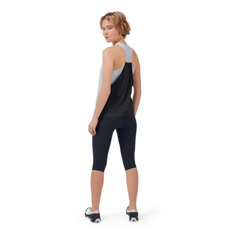 Grey / Black Women's On Running Tank-T 2 Tanks | 5129708_PH