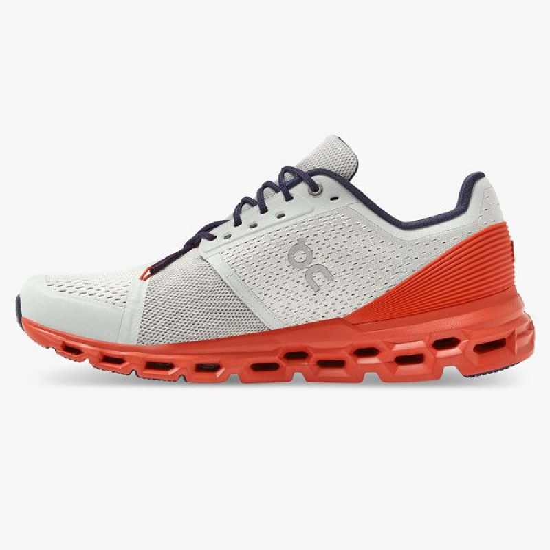 Grey / Orange Men's On Running Cloudstratus 1 Road Running Shoes | 2503497_PH