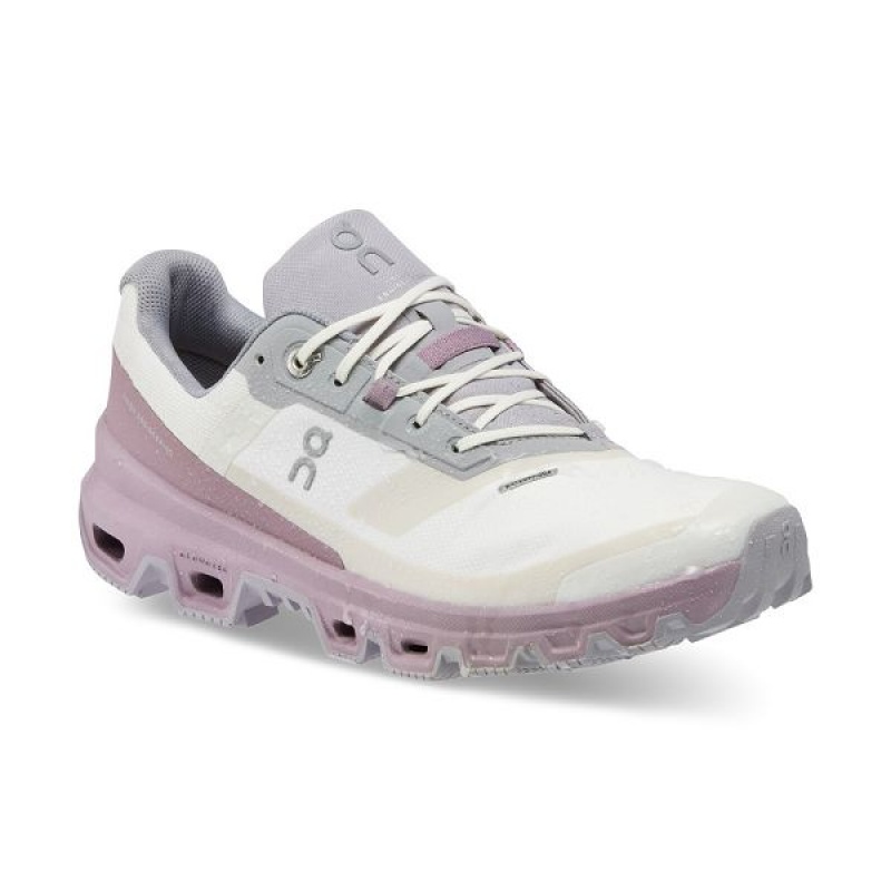 Grey / Purple Women's On Running Cloudventure Waterproof Hiking Shoes | 2951340_PH