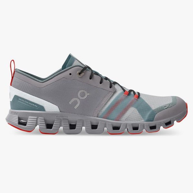 Grey / Red Men\'s On Running Cloud X Shift Sneakers | 1902785_PH