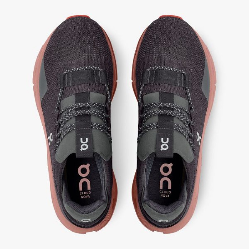 Grey / Rose Men's On Running Cloudnova Sneakers | 1704528_PH