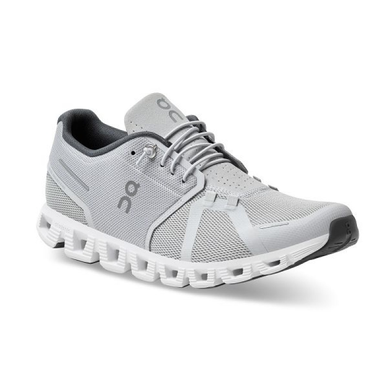 Grey / White Men's On Running Cloud 5 Sneakers | 5931086_PH