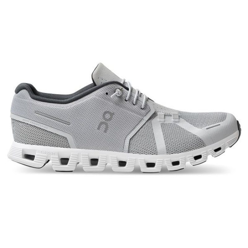 Grey / White Men\'s On Running Cloud 5 Sneakers | 5931086_PH