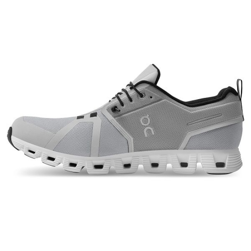 Grey / White Men's On Running Cloud 5 Waterproof Sneakers | 7059483_PH