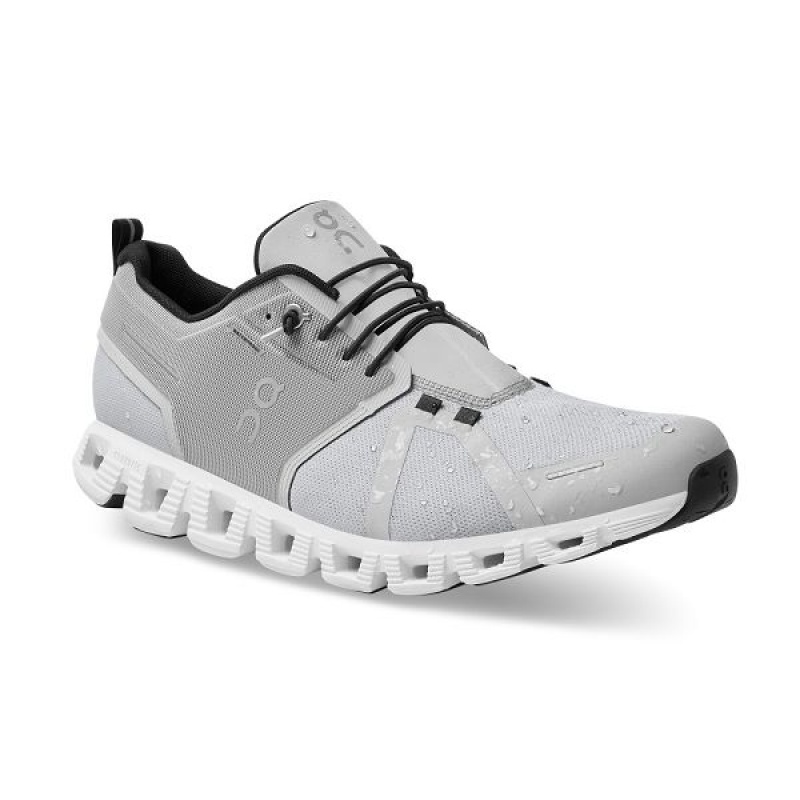 Grey / White Men's On Running Cloud 5 Waterproof Sneakers | 7059483_PH