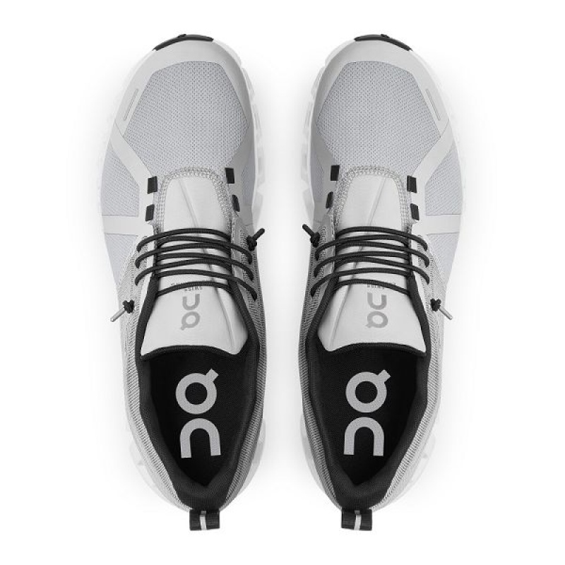 Grey / White Women's On Running Cloud 5 Waterproof Sneakers | 357128_PH