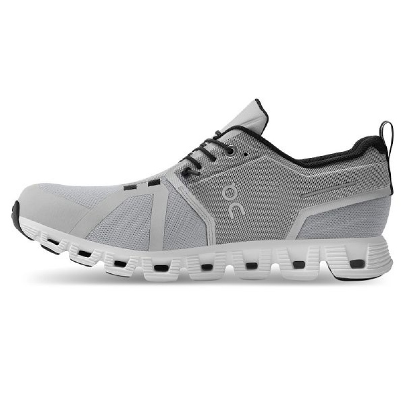 Grey / White Women's On Running Cloud 5 Waterproof Sneakers | 357128_PH