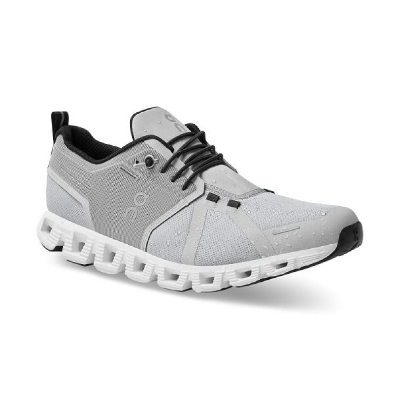 Grey / White Women's On Running Cloud 5 Waterproof Sneakers | 357128_PH