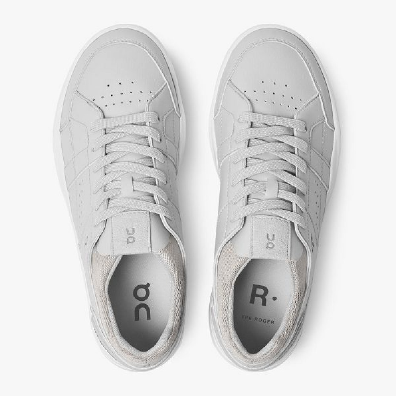 Grey / White Women's On Running THE ROGER Clubhouse Sneakers | 3904652_PH