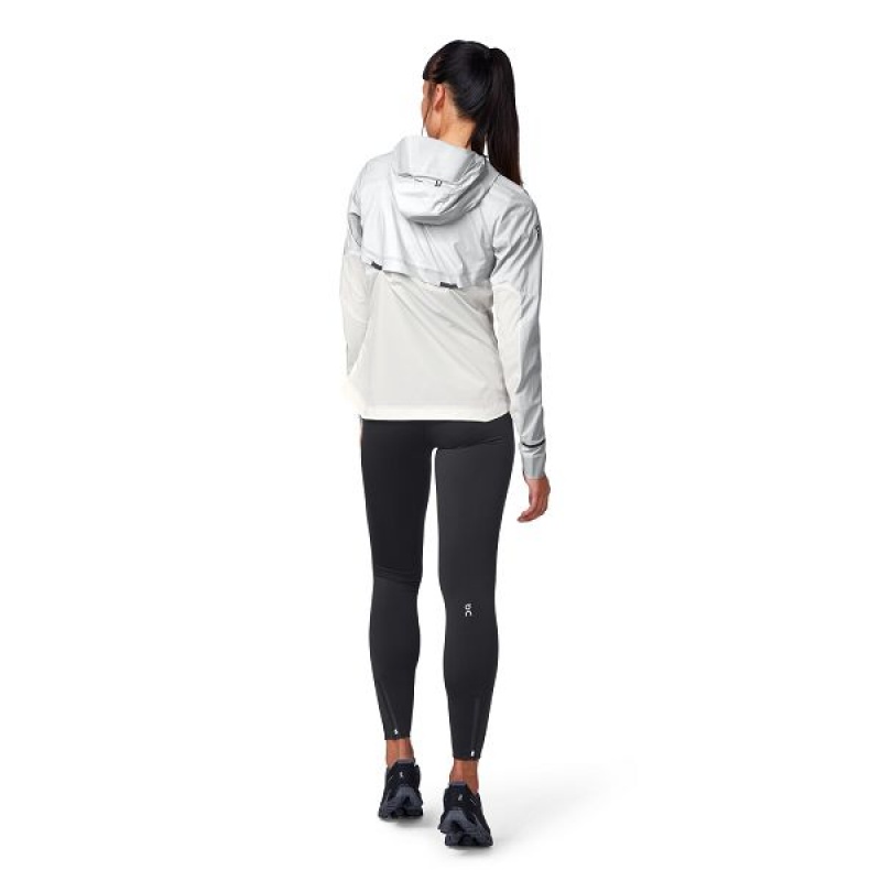 Grey / White Women's On Running Weather Jackets | 4593682_PH