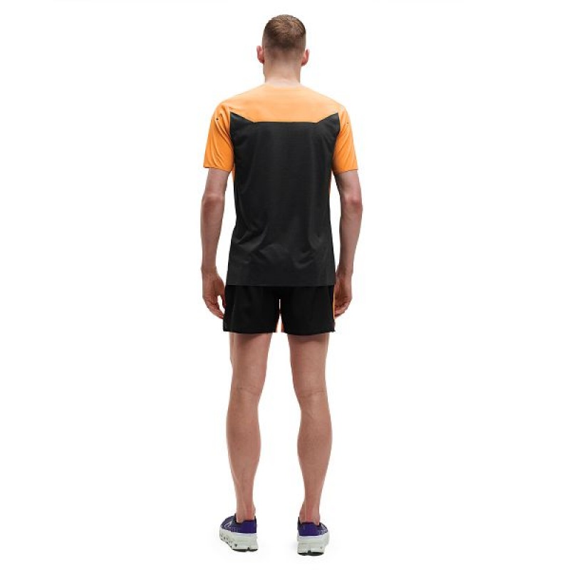 Mango / Black Men's On Running Performance-T 2 T Shirts | 9048576_PH