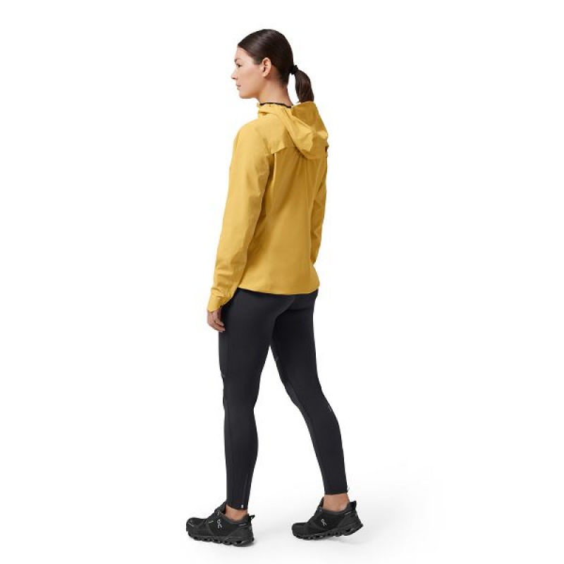 Mustard Women's On Running Waterproof Anorak Jackets | 5021946_PH