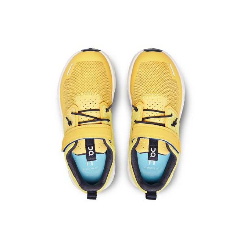 Mustard / White Kids' On Running Cloud Play Running Shoes | 5093147_PH