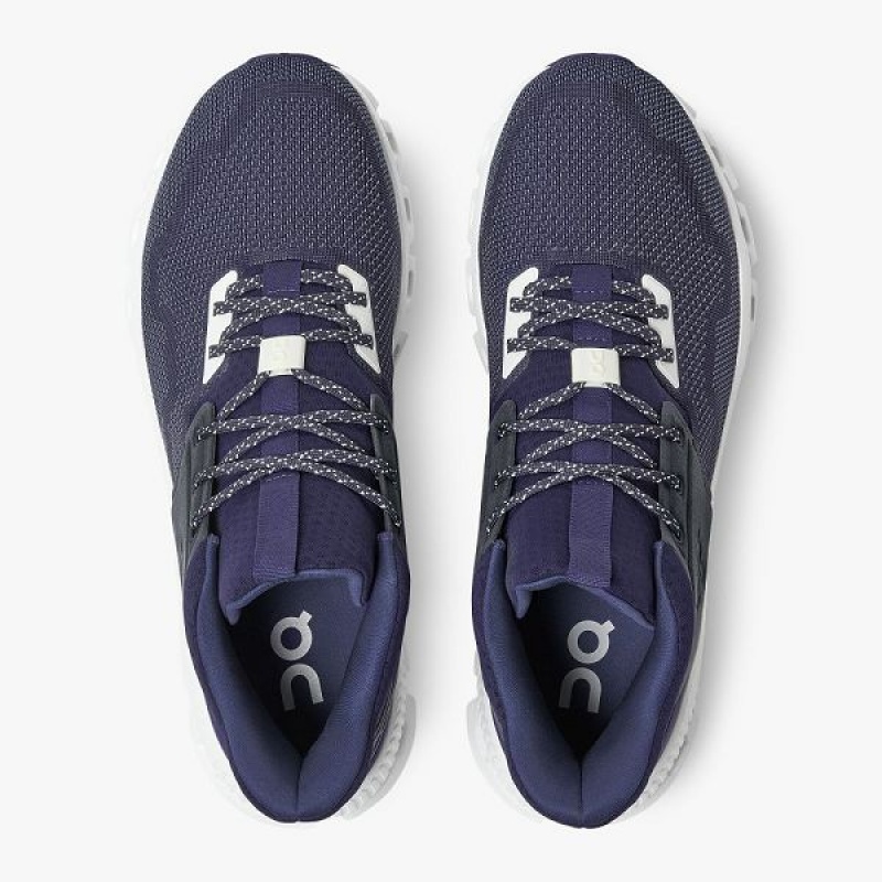 Navy Men's On Running Cloud Hi Edge Sneakers | 7031642_PH